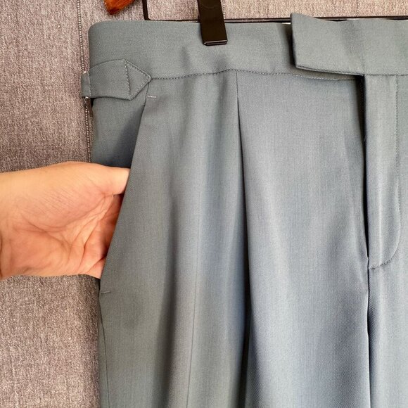 Everlane The ’80s Italian Wool Straight Leg Pleat Front Trousers Plus Size 14 - Picture 4 of 14